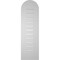 Ekena Millwork Round Top Surface Mount PVC Gable Vent: Functional, w/ 3-1/2"W x 1"P Standard Frame, 12"W x 40"H GVPRT12X4001SF - alternate 2